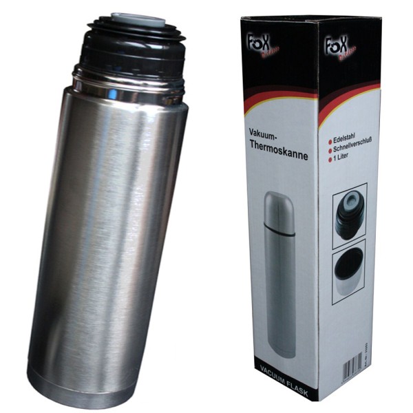 Fox Outdoor Vakuum-Thermoskanne, geruchs- und geschmacksneutral